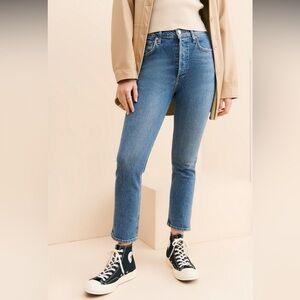 Agolde Riley Cropped Slim Straight Jeans